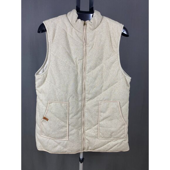 Women’s Beige Ampersand Zip Vest XXL – Warm Casual Outerwear - Picture 2 of 6